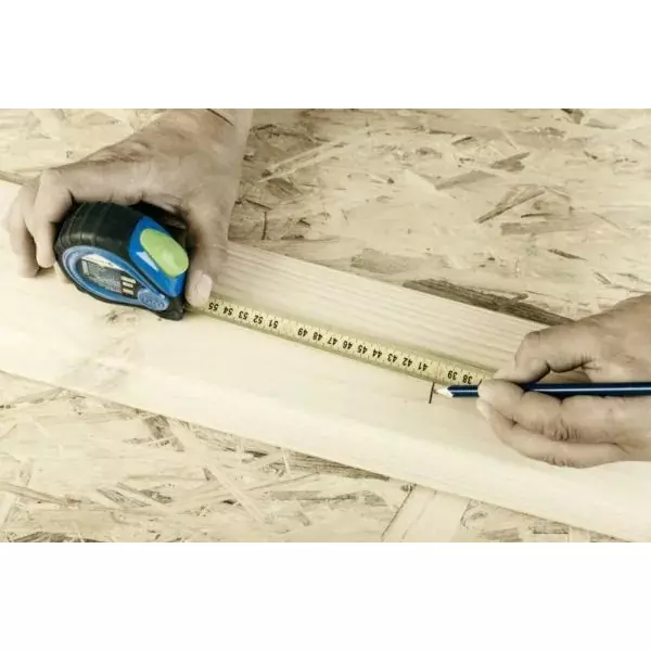 Hogert Technik Pocket Steel Tape Measure Class II Accuracy, 5 m Length and 25 mm Width, HT4M426