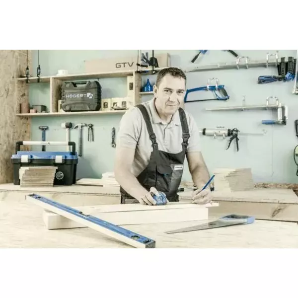 Hogert Technik Pocket Steel Tape Measure Class II Accuracy, 5 m Length and 25 mm Width, HT4M426