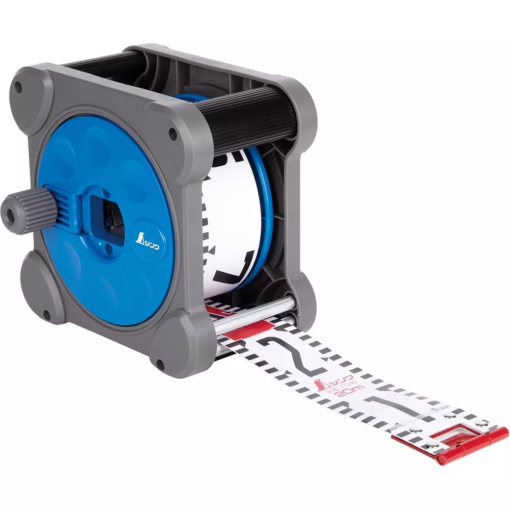 Shinwa Rules Rod Tape Cube Reel Set 0.65 Tape Thickness 20 Overall Length, 77739