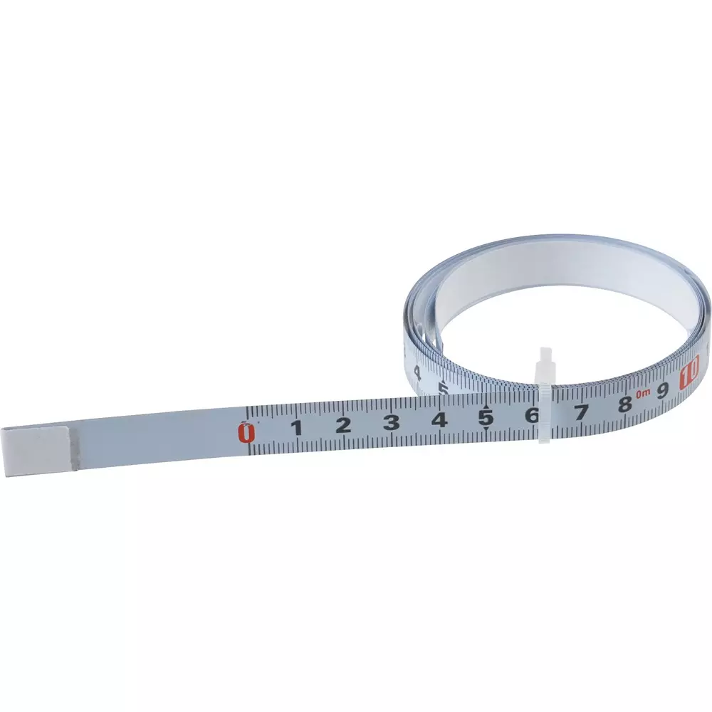 MonotaRO Convex Adhesive-Backed Tape Measure Carbon steel 0.16 mm Tape Thickness and 1 m Length, 63353274