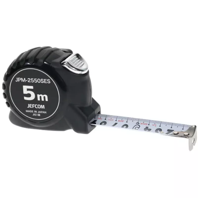 JEFCOM Electrician's Measure Tape Spring part: Steel, Case part: Resin Material 25.0 mm Tape Width, JPM-2550SES
