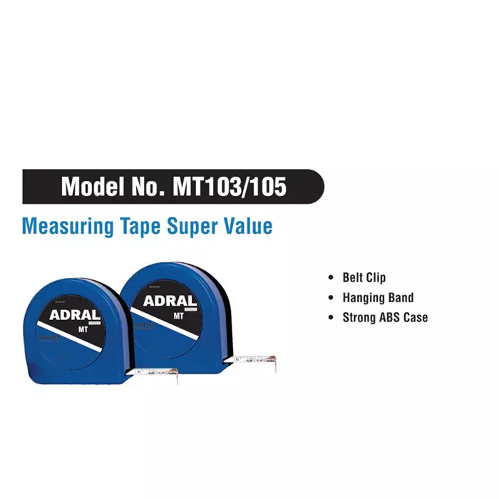 ADRAL Measuring Tape Belt Clip 3 m ABS Plastic for Measuring Use, MT103