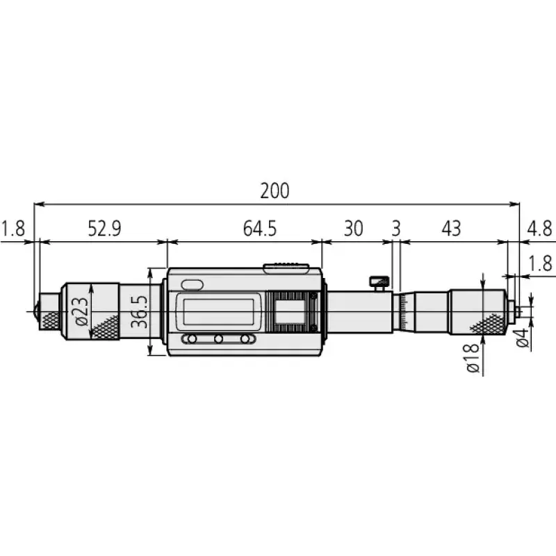 Mitutoyo Digimatic Tubular Inside Micrometer 337 Series 200 - 1500 mm Range, 337-302