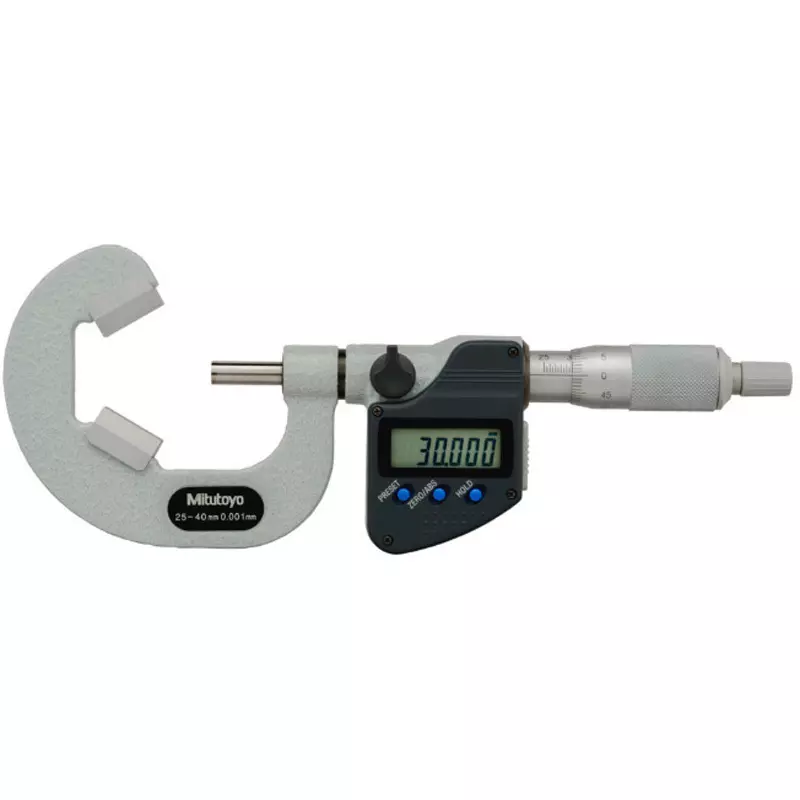 Mitutoyo Digimatic V-groove Micro + Data Logger Printer + Foot Switch Set 25 - 40 mm, VM3-40MX+05CZA662+DP-1VA ROGGER+937179T (1 Kit)
