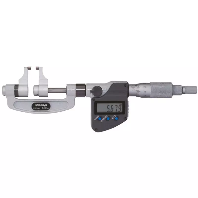Mitutoyo Digimatic Micrometer + Input Tool (RS-232C) + Foot Switch Set 0 - 25 mm, OMP-25MX+05CZA663+IT-007R+937179T (1 Kit)