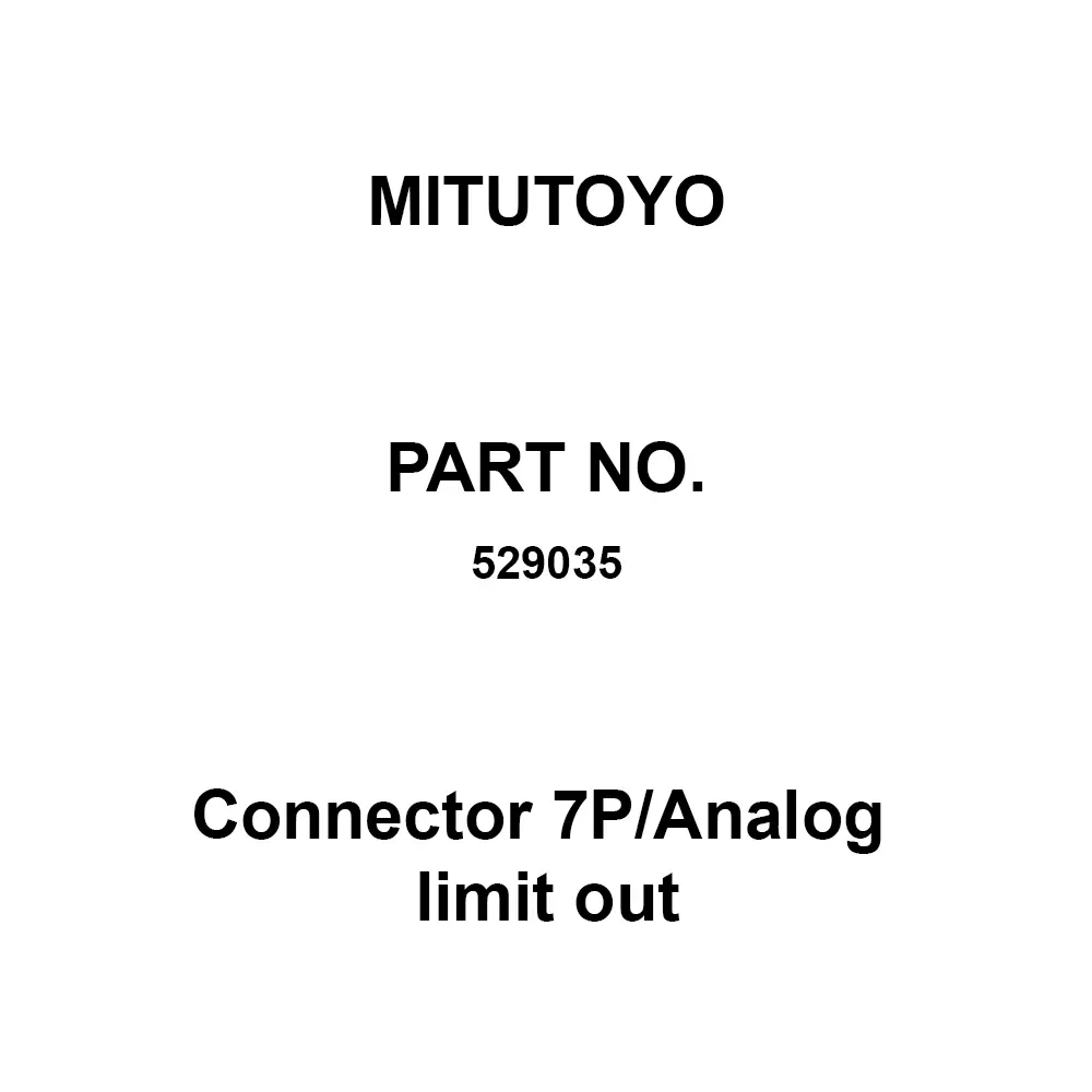 Mitutoyo Connector 7P/Analog Limit Out for 519-551(M-551), 519-553(M-553), 529035