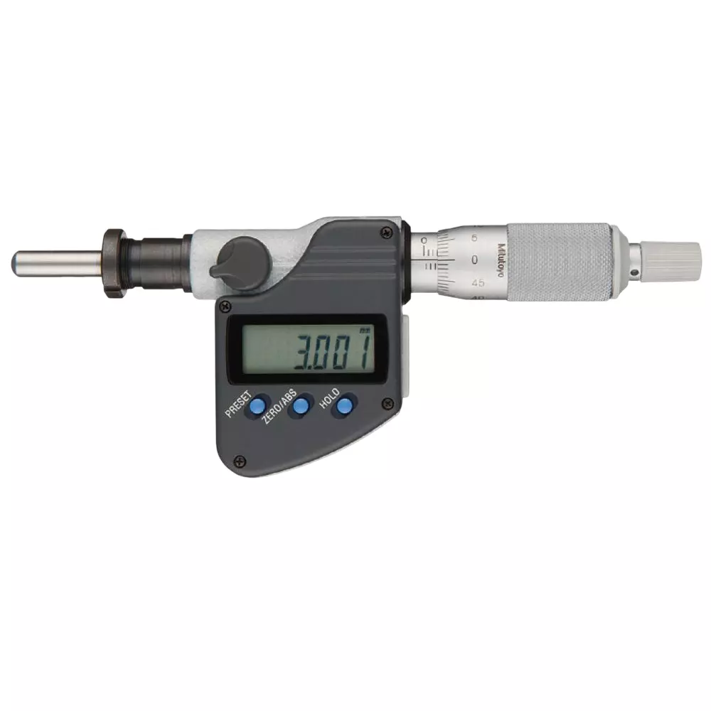 Mitutoyo Waterproof Digimatic Micrometer Head + Data Logger Printer + Foot Switch Set 0 - 25 mm, MHN4-25MX(IP65)+05CZA663+DP-1VA ROGGER+937179T (1 Kit)