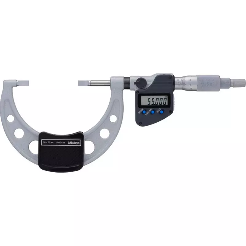 Mitutoyo Straight Blade Micrometer U-WAVE Transmitter/Receiver Set (Buzzer Type) 50 - 75 mm, BLM-75MX+02AZF310+264-623+02AZD810D (1 Kit)