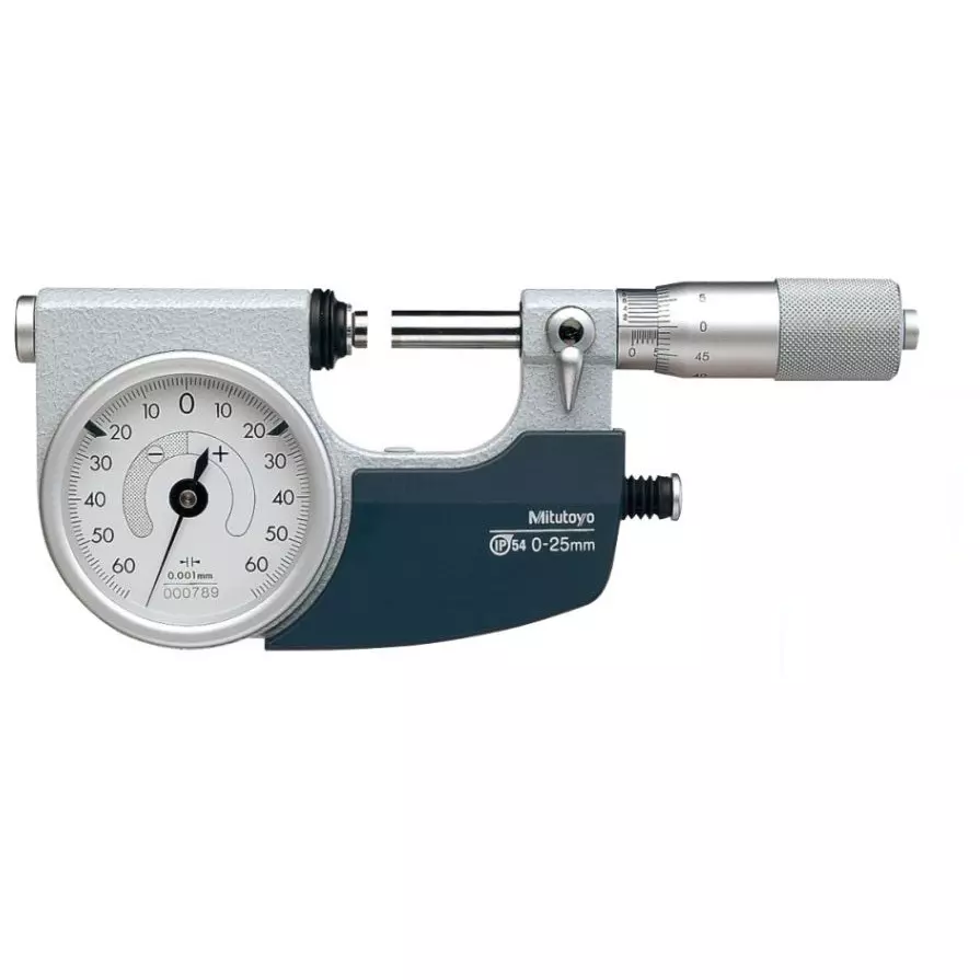 Mitutoyo Indication Micrometer 25 - 50 mm Range 0.001 mm Minimum Reading, IDM-50R