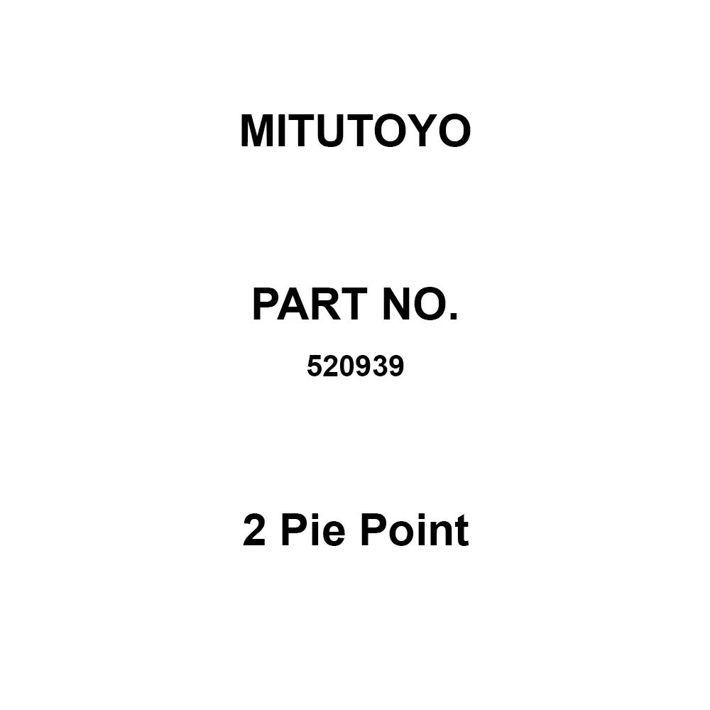 Mitutoyo 2 Pie Point for 519-521(MLH-521), 519-522(MLH-522), 520939