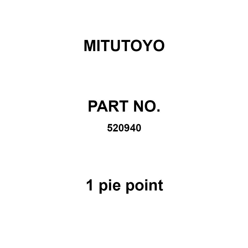 Mitutoyo 1 Pie Point for 519-521(MLH-521), 519-522(MLH-522), 520940