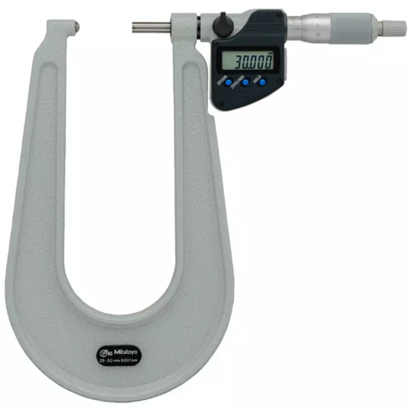 Mitutoyo U-shaped Steel Plate Micrometer U-WAVE Transmitter/receiver Set (buzzer Type) 25 - 50 mm, PMU150-50MX+02AZF310+264-623+02AZD810D (1 Kit)