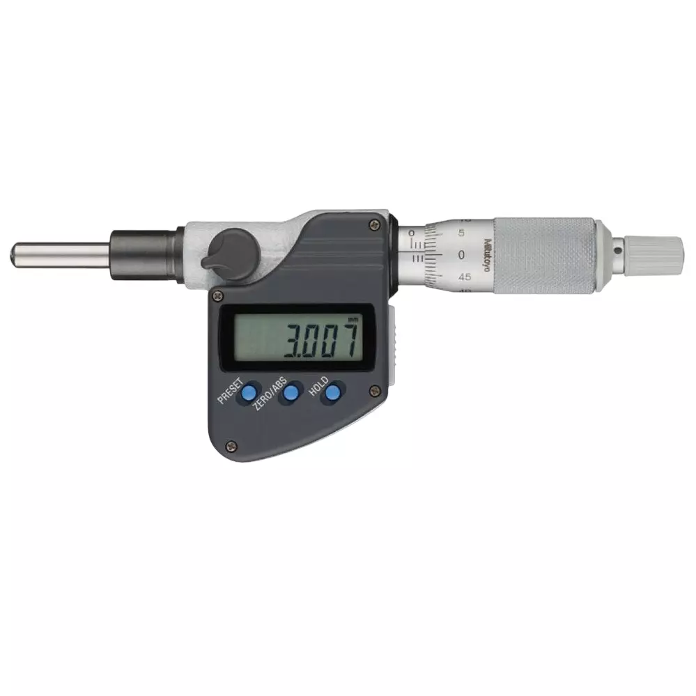 Mitutoyo Waterproof Digimatic Micrometer Head + Input Tool Direct Set 0 - 25 mm, MHN3-25MX(IP65)+USB-INT-B (1 Kit)
