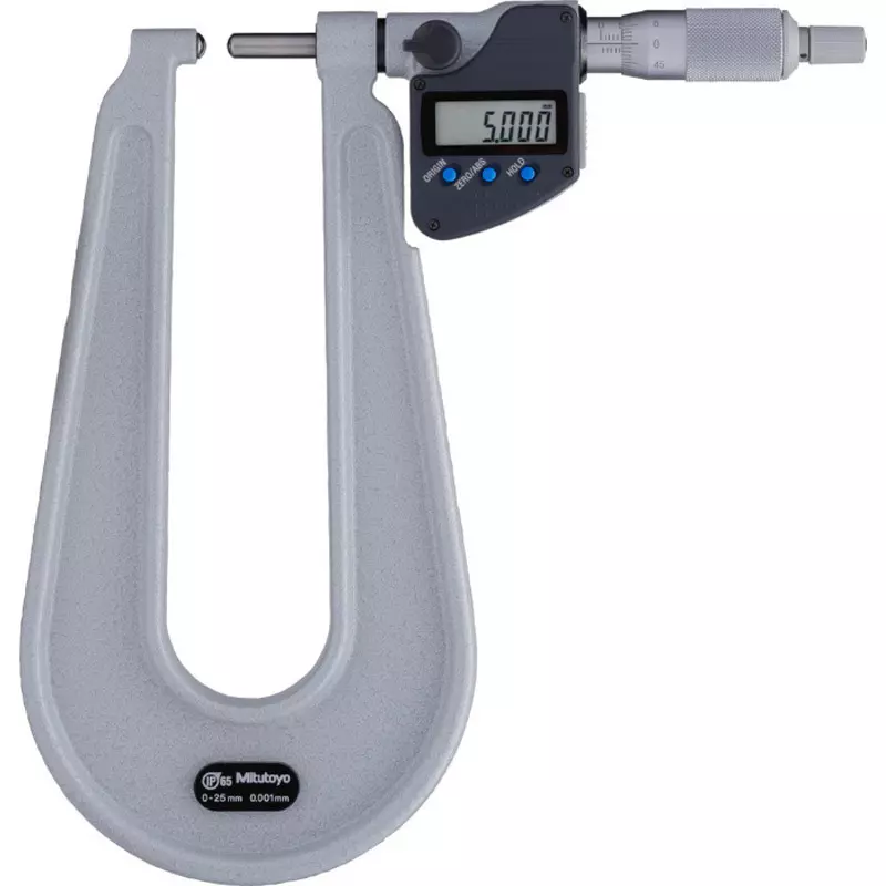 Mitutoyo Digimatic Steel Plate Micro + Input Tool (RS-232C) + Foot Switch Set 0 - 25 mm, PMUD150-25MX+05CZA662+IT-007R+937179T (1 Kit)
