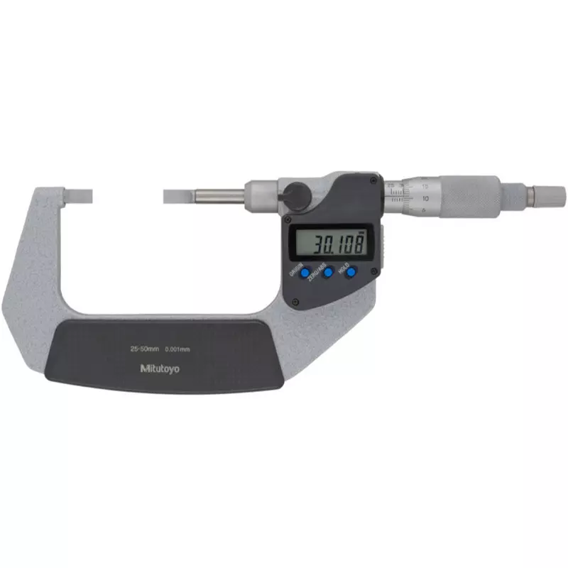 Mitutoyo Straight Blade Micrometer U-WAVE Transmitter Set (IP67, Bluetooth Type) 25 - 50 mm, BLM-50MX+02AZF310+264-626 (1 Kit)