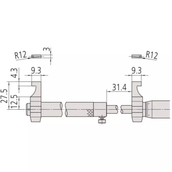 Mitutoyo IMP-300 Caliper Type Inner Micrometer Range 275 - 300 mm, 86893597