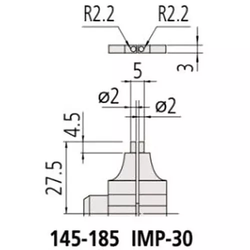 Mitutoyo IMP-30 Caliper Type Inner Micrometer 5-30 mm Measuring Range 1995673