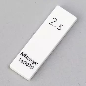 Mitutoyo 2.5 mm Nominal Size Ceramic Single Block Gauge 86908866 - Made In Japan