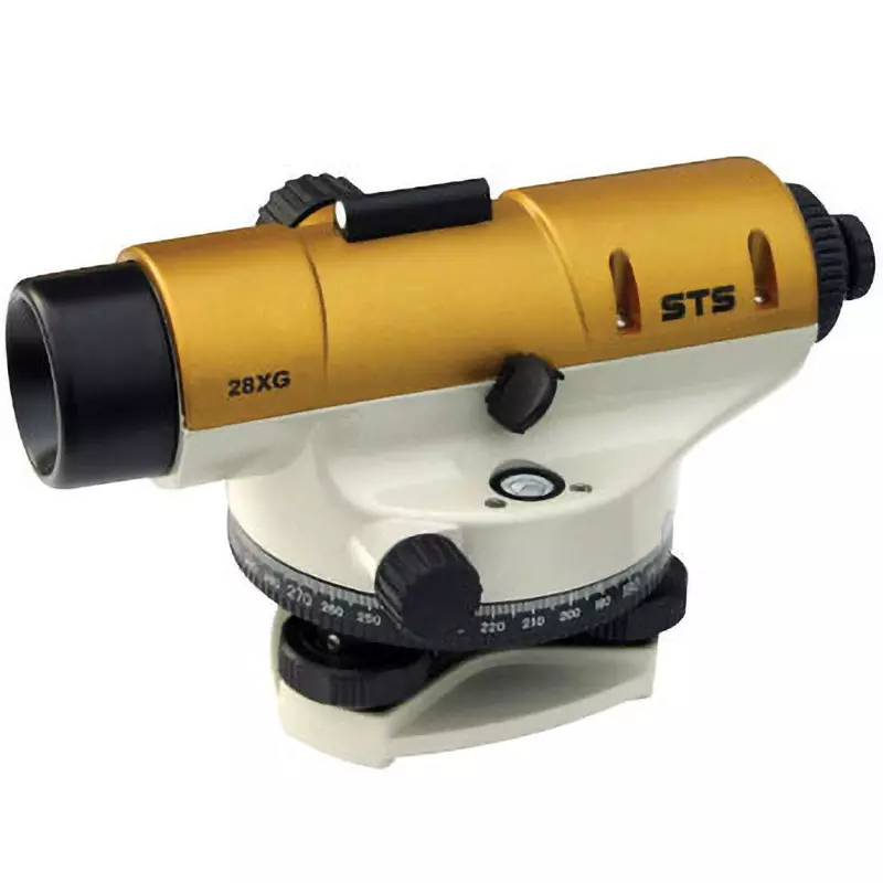 STS Auto Level Down swing, tool kit, hard case, lens cap, instruction manual Included Components 28 Magnification, 28XG