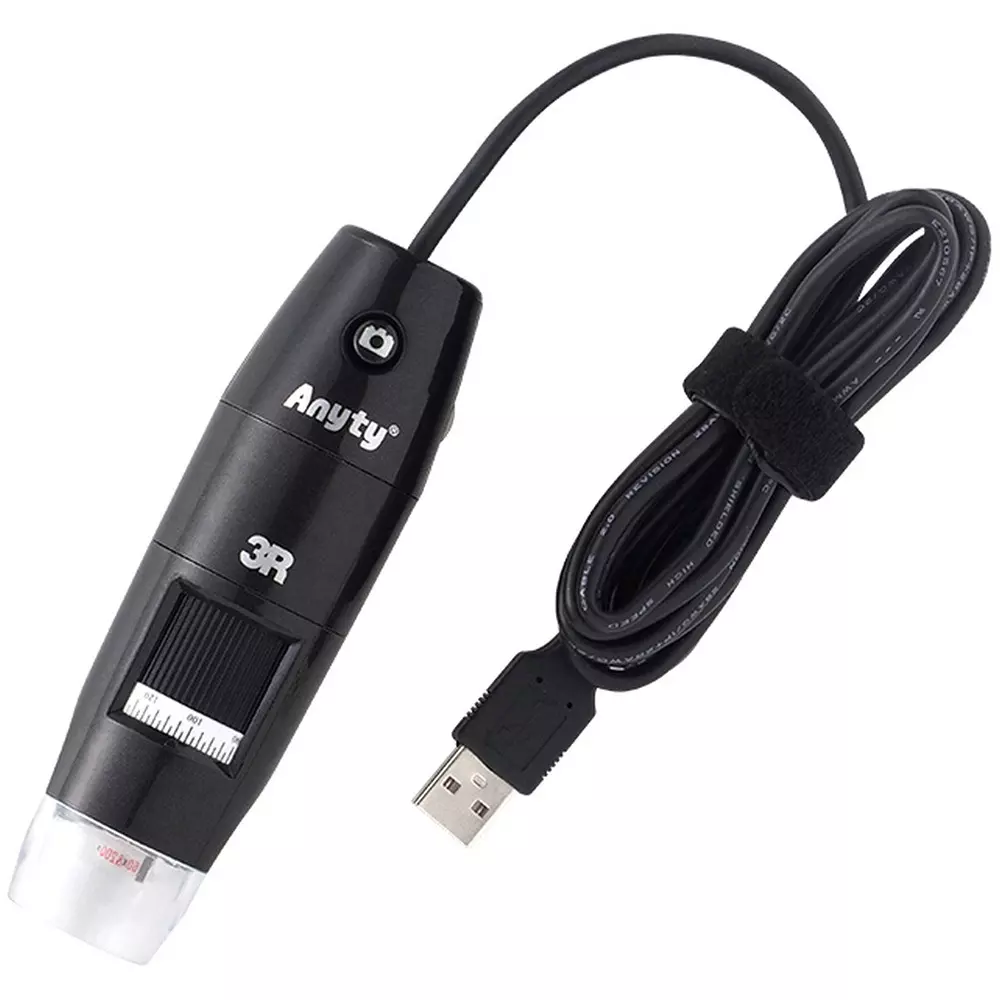 THREE R SOLUTION Digital Microscope 1.5 Cable Length White LEDx8 Light Source, 3R-MSUSB501
