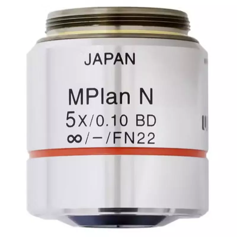 Evident Objective Lens 5 Magnification 0.1 Numerical Aperture 12.0 W.d., MPLN5XBD