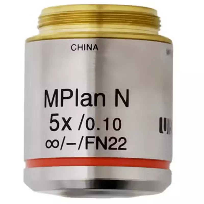 Evident Objective Lens 5 Magnification 0.1 Numerical Aperture 20.0 W.d., MPLN5X