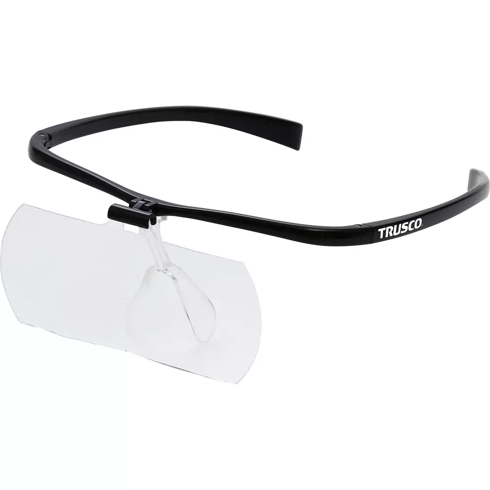 Trusco Glasses Loupe Frame type Type 1.6, 2.0, 2.3 times Magnification 45 x110 mm Lens Size, TSM-SET-BK