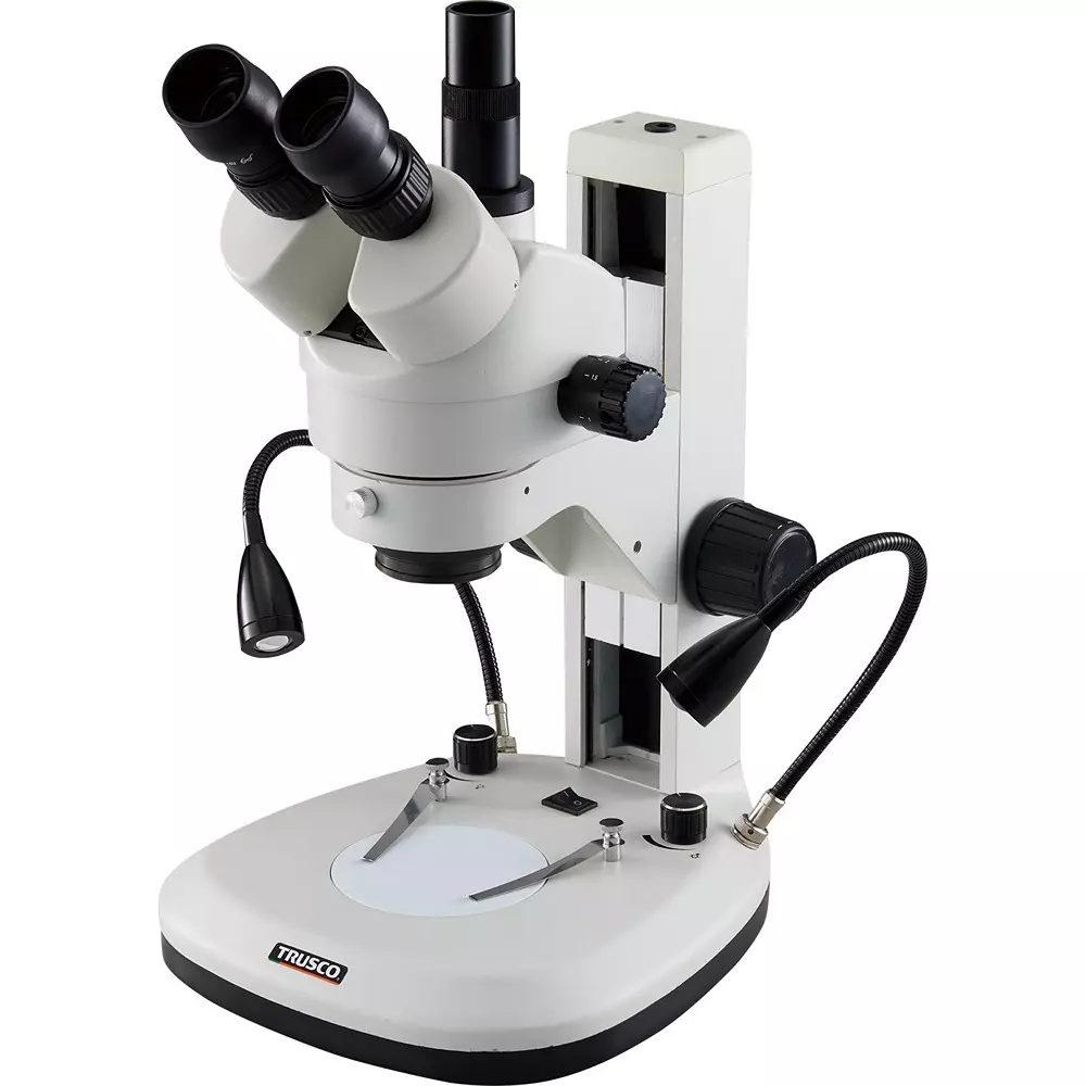 Trusco Microscope Trinocular zoom type Type AC 100 V Power Supply 64-8785-88 Part No, ZMSFA-T1