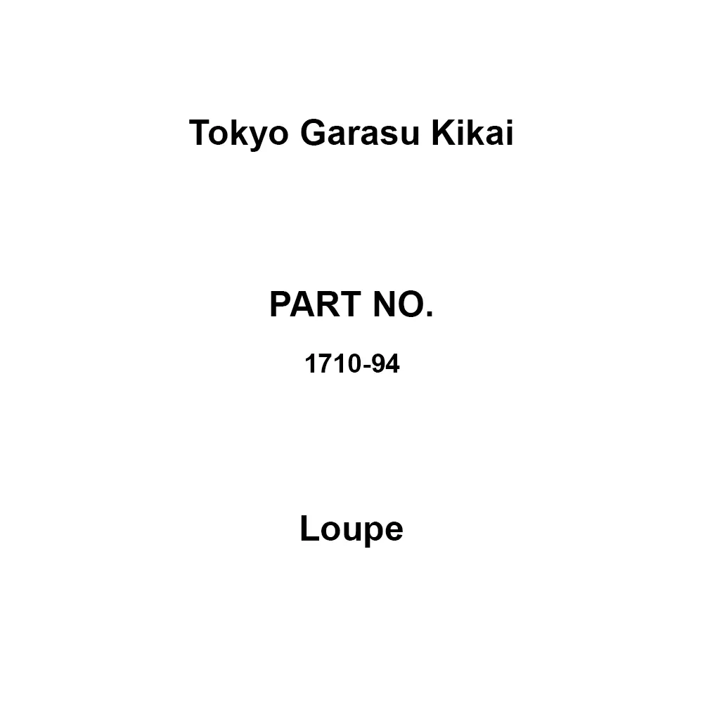 Tokyo Garasu Kikai Work Loupe Lens 7 (single lens round type) Magnification, 1645-7