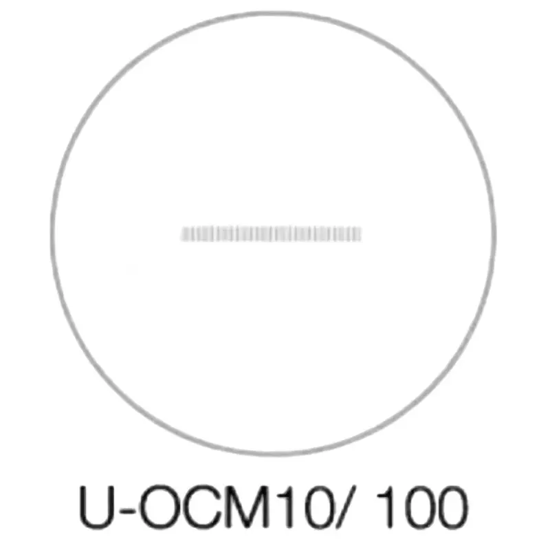 Evident Eyepiece Micrometer Φ24 Field of View 10 mm 100 equal parts Scale, U-OCM10/100