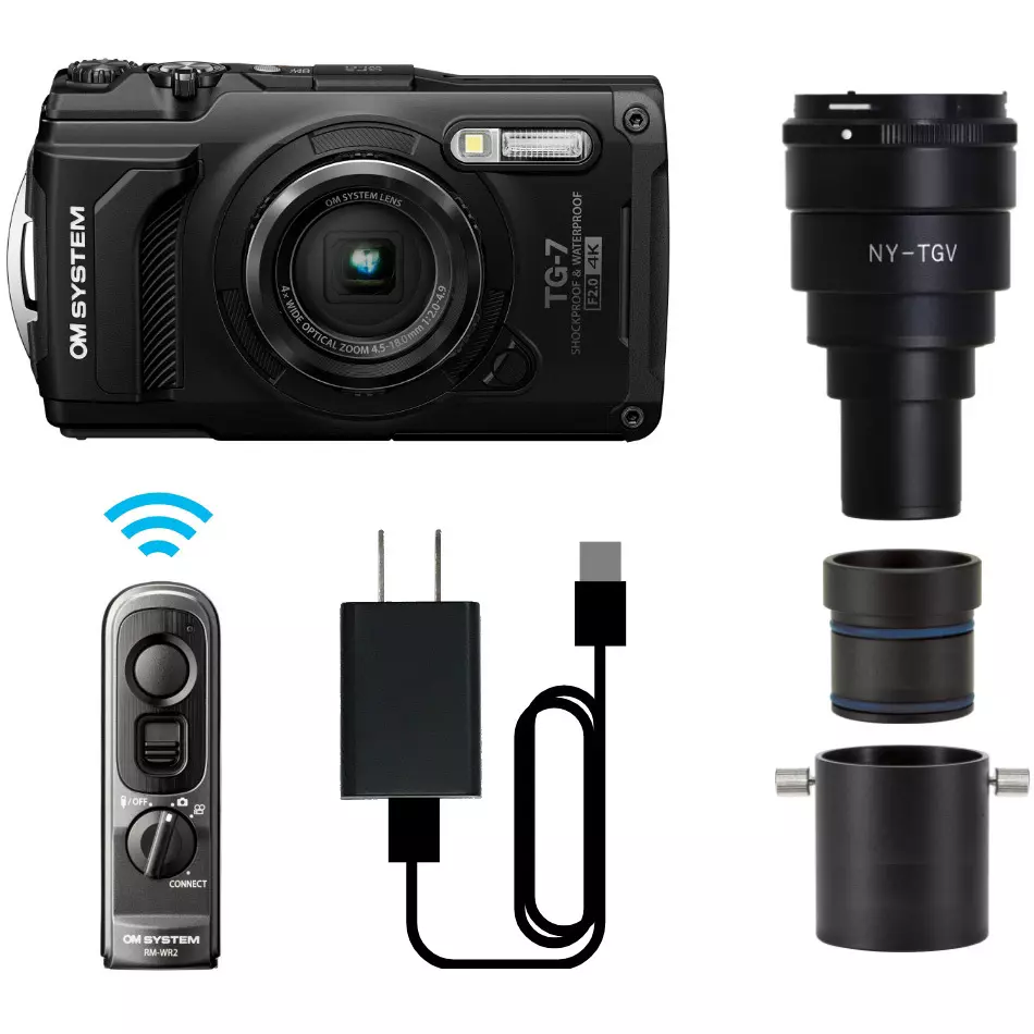Micronet Microscope Photography System OM SYSTEM (Olympus) digital camera Tough TG-7 (charged and pre-configured, TG-7-SS-RA2