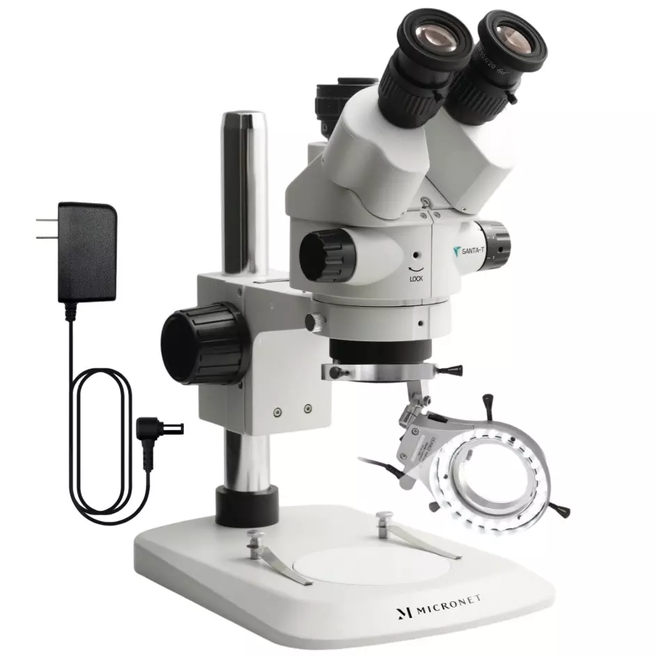 Micronet Zoom Stereo Microscope, Optical path switching: Not required (3 fields of view simultaneously), YS03T-GP-SIMPLE5-3DAD