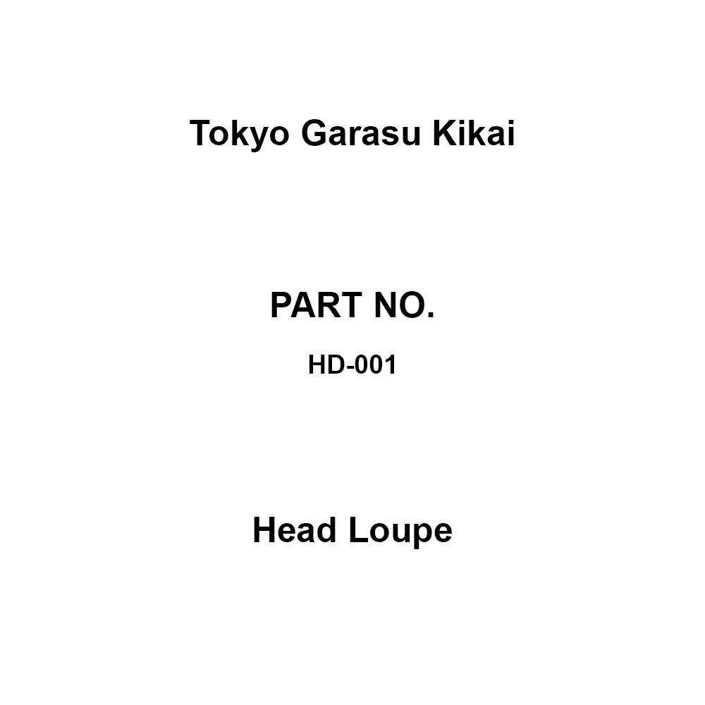 Tokyo Garasu Kikai Precision Loupe LR1130 battery Power Supply 10 Magnification, DO-10LED