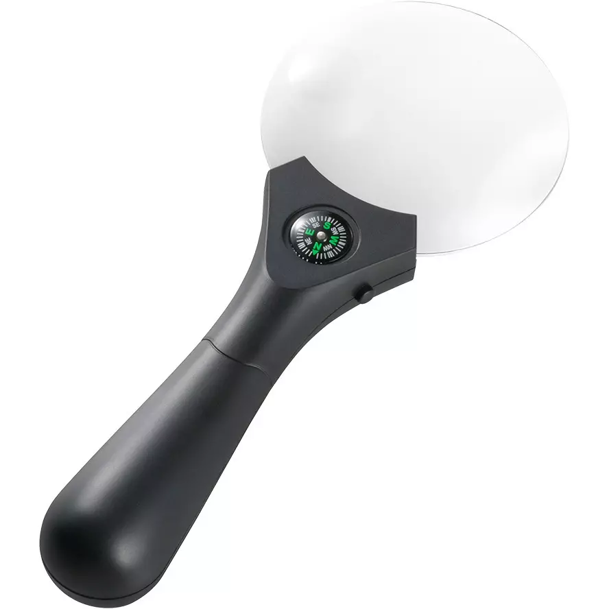 Ohm Electric Magnifying Glass Hand Magnifier Type AAA battery x 3 Power Supply ABS resin Main Unit Material, LH-M10HL90A