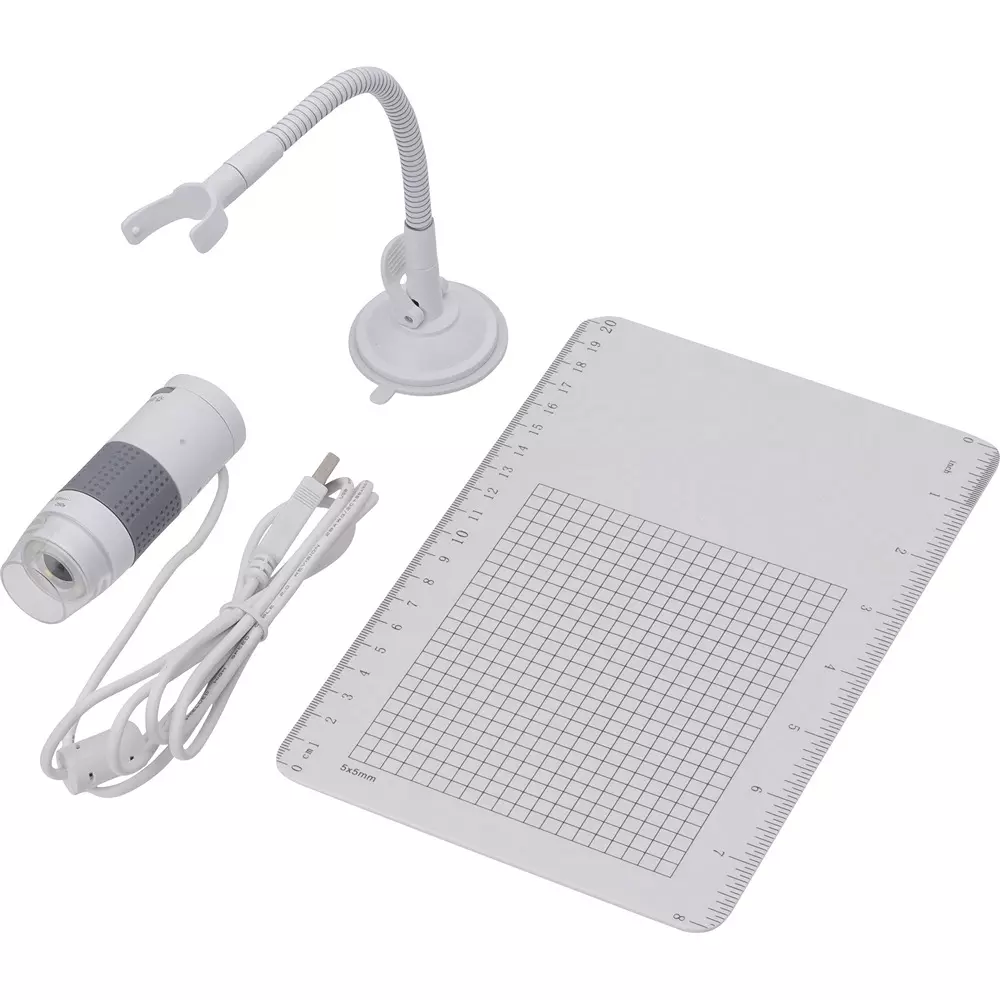 SANWA SUPPLY USB Microscope Video: AVI Type Camera arm (with suction cup), pedestal, driver CD, instruction manual warranty, LPE-07W