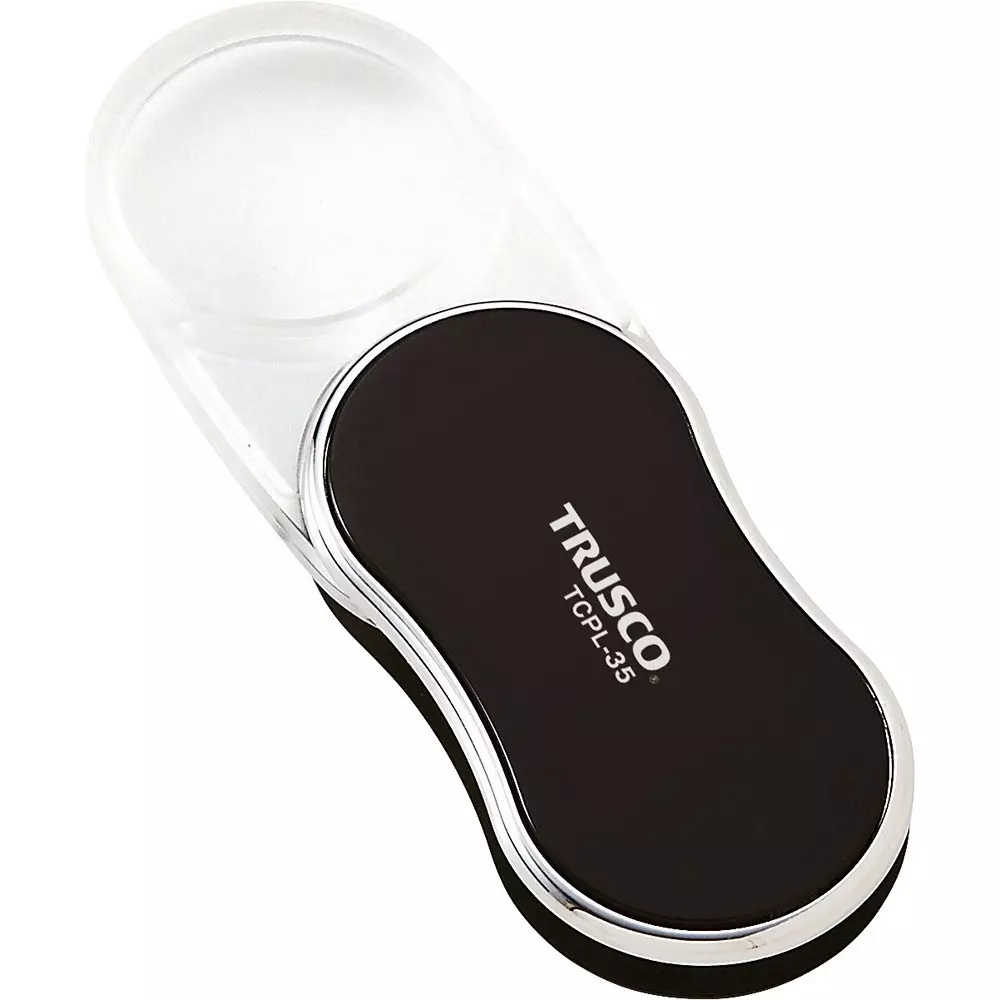 Trusco Magnifier Pocket loupe Type Button battery (CR2016) x 2 (sold separately) Power Supply 79 mm Overall, TSPL-35