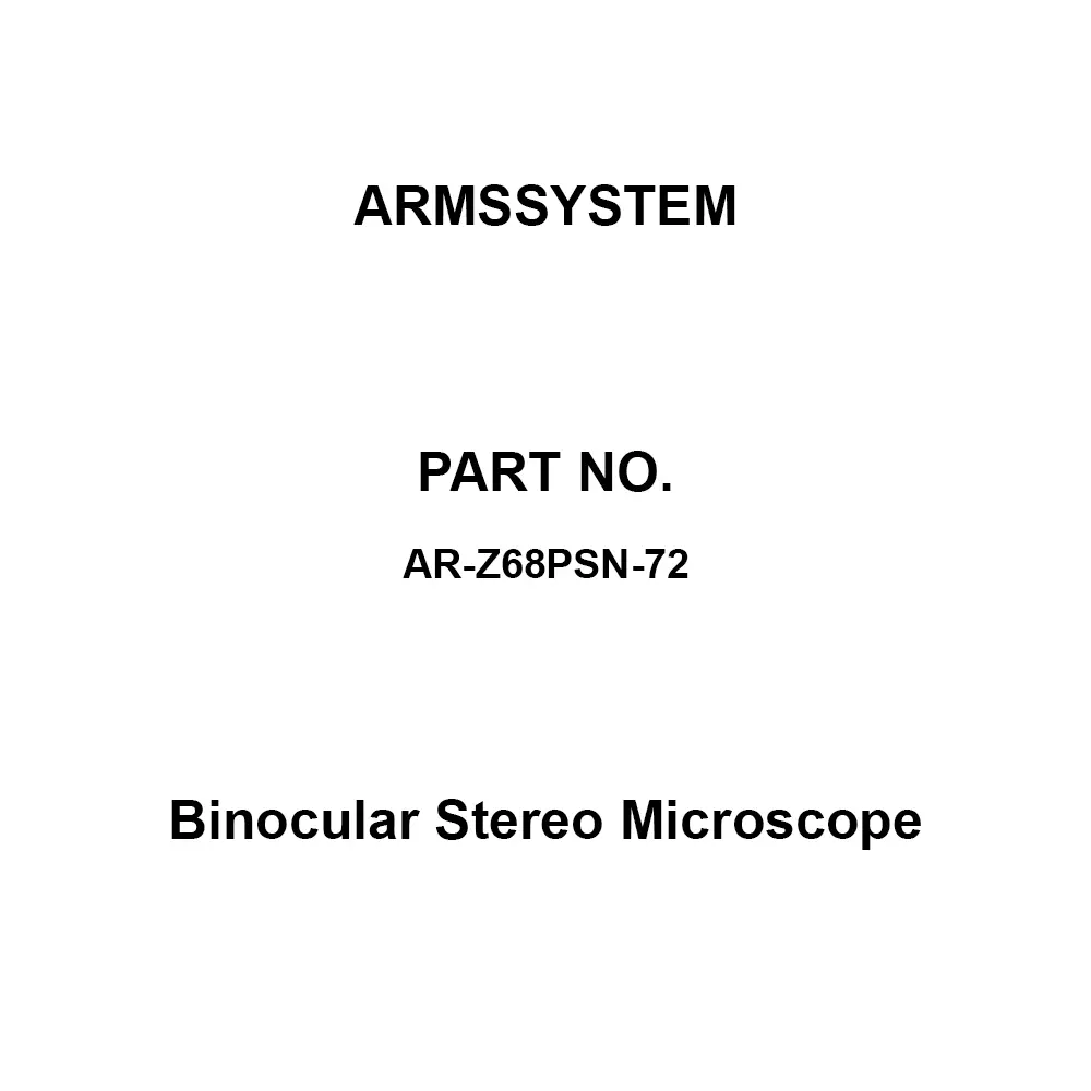 ARMSSYSTEM Binocular Stereo Microscope 100 Operation Distance, AR-Z68PSN-72