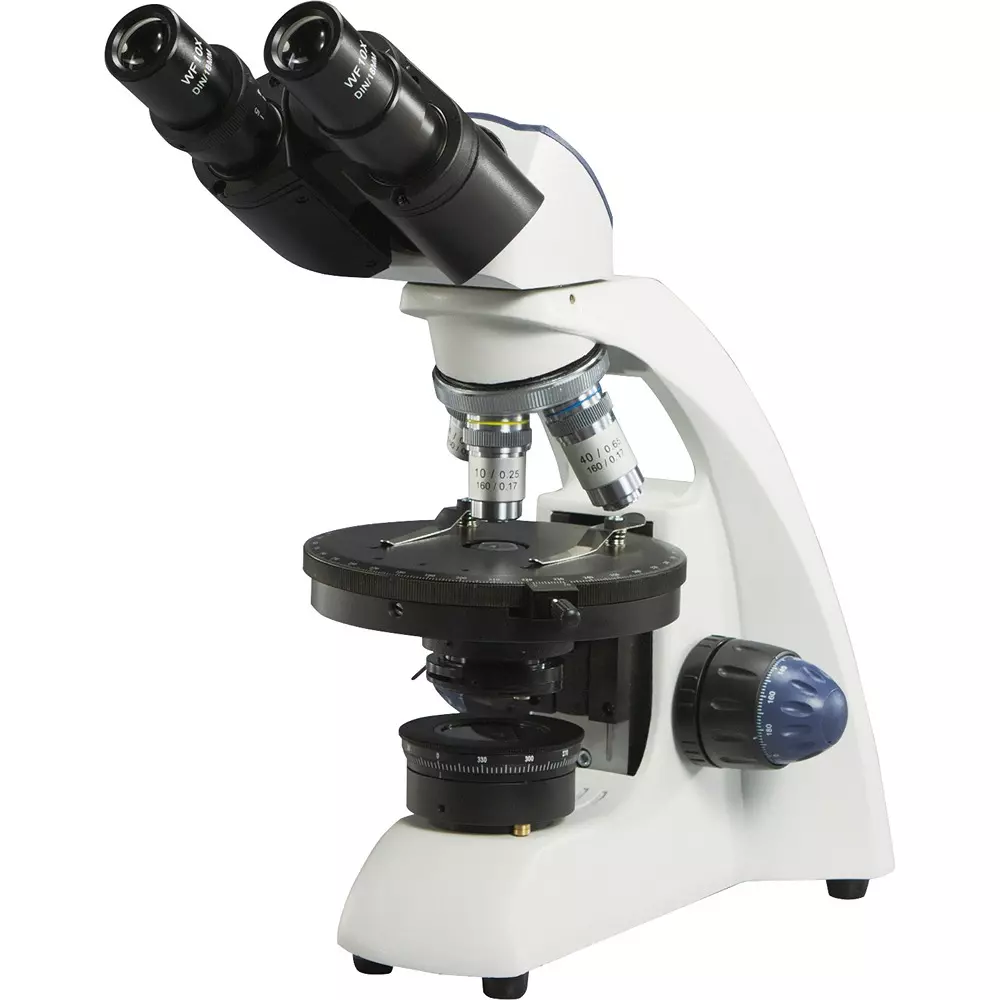 NARIKA Polarized Light Microscope 40 x to 400 x Overall Magnification White LED Lighting Device, D23-6324