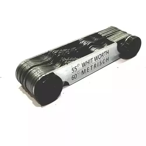 Buyohlic International British Whitworth Bsw & Metric Screws Bolts Pitch Measure Thread Gauge with 51 Blades, 1Q-PPTG-5Y0D