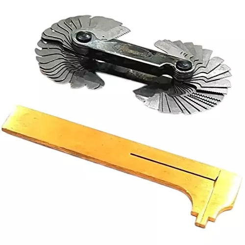 A.D INTERNATIONAL Thread Pitch Gauge and Vernier Gauge Combo Size 4 inch (100 mm), SE-M00V-WK8K (Set of 2)