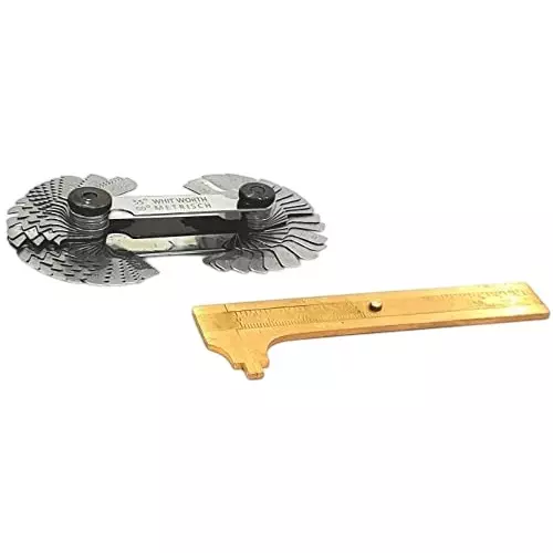 A.D INTERNATIONAL Thread Pitch Gauge and Vernier Gauge Combo Size 4 inch (100 mm), SE-M00V-WK8K (Set of 2)