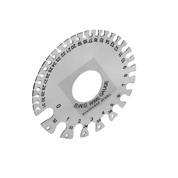 A.D INTERNATIONAL Wire Gauge Measuring Tool Stainless Steel Sheet with 0.19 - 8.23 mm Measuring Range and Round Shape, S8-EP1P-1ZXL (Pack of 3)