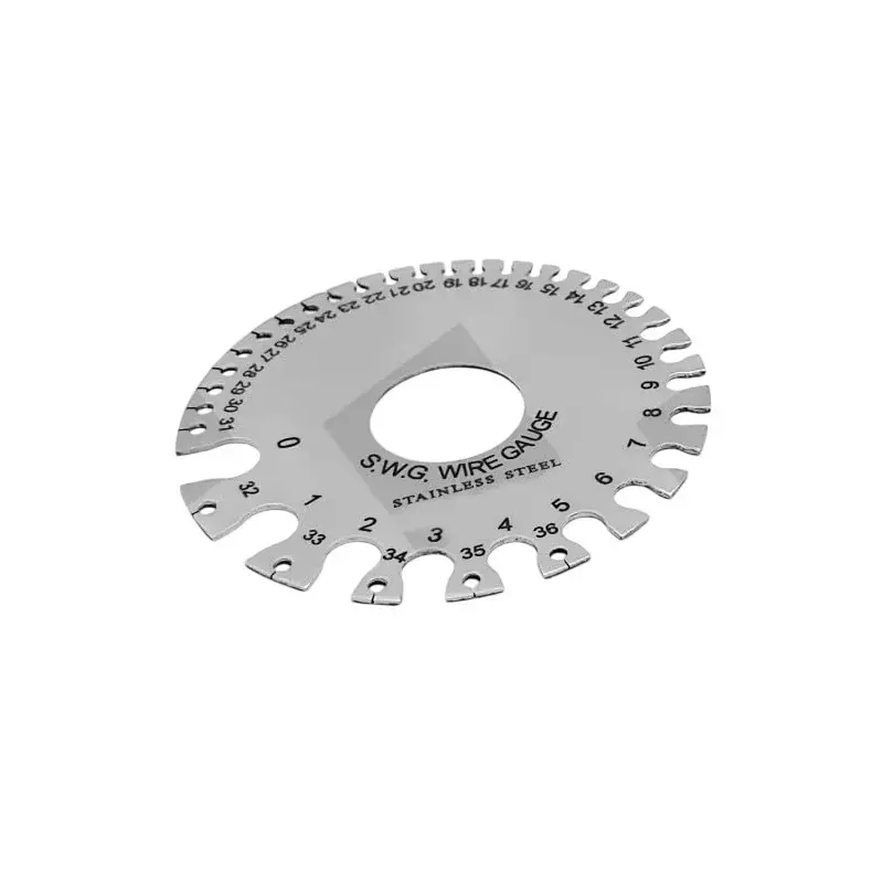 A.D INTERNATIONAL Wire Gauge Measuring Tool Stainless Steel Sheet with 0.19 - 8.23 mm Measuring Range and Round Shape, S8-EP1P-1ZXL (Pack of 3)