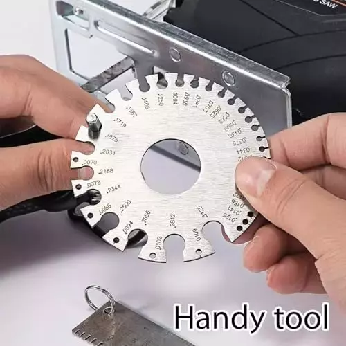 A.D INTERNATIONAL Wire Gauge Measuring Tool Stainless Steel Sheet with 0.19 - 8.23 mm Measuring Range and Round Shape, S8-EP1P-1ZXL (Pack of 3)