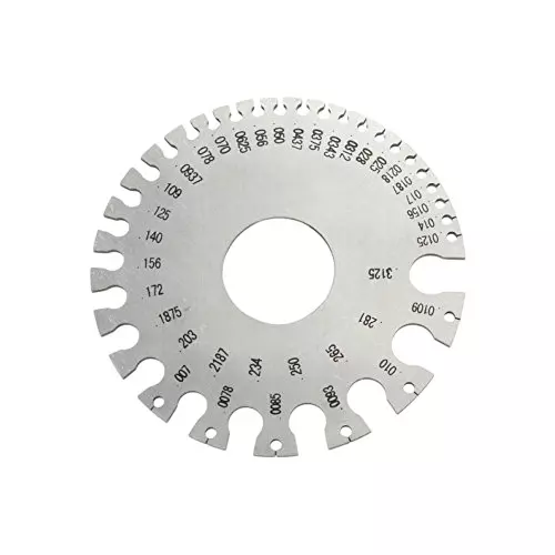 Tools Shop Wire Gauge Measuring Tool Standard SWG 1-36 Round 8.4 cm Dia