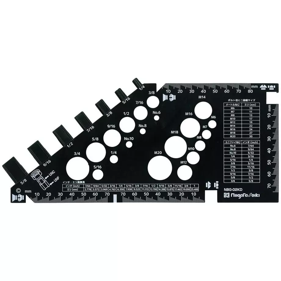 SK Niigata Seiki Nut & Bolt Gauge with Easy Step Scale, NBG-02KD