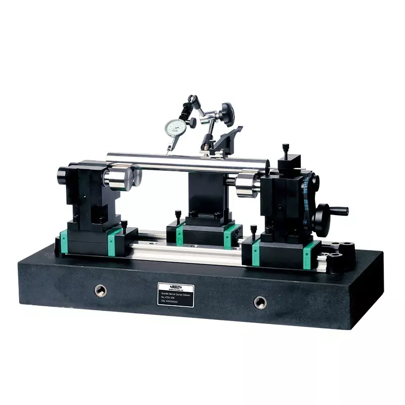 INSIZE Granite Bench Center With Straightness Measurement, Ø10-120 mm Runout Accuracy, Universal Stand and Convenient Operation, 4761-306
