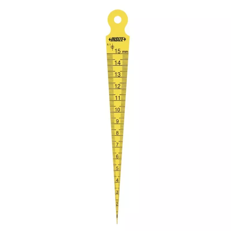 INSIZE Plastic Taper Gauge with 0.5-15 mm Range and ±0.1 mm Accuracy, 4627-15