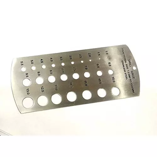 Assorts Metric Standard Drill Gauge Stainless Steel 1-13 mm 3-Flat Shank