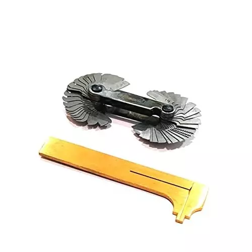 Assorts Thread Pitch Gauge & Vernier Gauge Stainless Steel & Brass 100 mm (4 Inch) (Pack of 2)